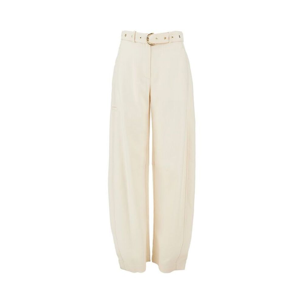 Pinko Women Panama Fabric Pants With Belt